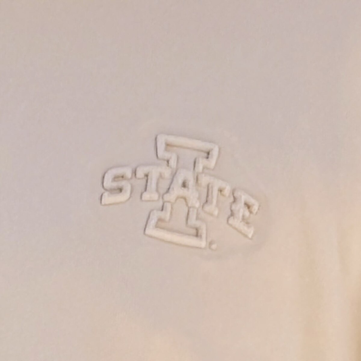 Jack and Sage I-State Cream Crewneck Sweatshirt embossed logo